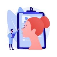 illustrazione profilo naso donna pre trammento rinofiller